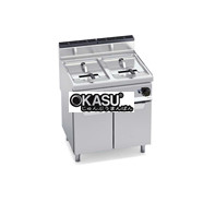 BẾP CHIÊN GAS CÓ TỦ - HAI BỒN CHỨA 18+18L - GIÁN TIẾP  GL18+18MI