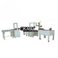 Dây chuyền dán thùng carton có đóng đai 2 lần MK-APLCSS03
