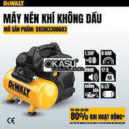 MÁY NÉN KHÍ KHÔNG DẦU 6L DEWALT DXCM3300683 