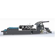 Máy bồi carton bán tự động (Dày nhất 5 lớp 8mm) YB-1100/1300/1450/1650B 