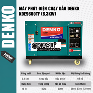 Máy phát điện chạy dầu DENKO - KDE9600TF (6.3KW) 