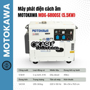 Máy phát điện chạy dầu MOTOKAWA - MDG6800SE (5.5 KW) 