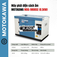 Máy phát điện chạy dầu MOTOKAWA - MDG9800SE (8.5KW) 