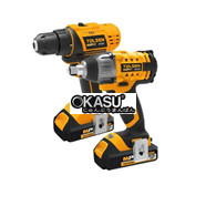 Bộ máy khoan và máy bu lông dùng pin 20V Tolsen 87240