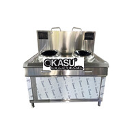 BẾP TỪ ĐÔI LÕM KÍNH 15KW OKASU OKS-152LK 