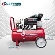 Máy Nén Khí 35L Đầu Liền 2 Tụ Nakawa NK-2T3035E