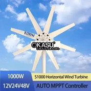 Tuabin gió nằm ngang 1000W 12V 24V SC-1000