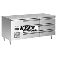 Bàn mát inox 6 ngăn kéo Klaus KDC-2.1-2W