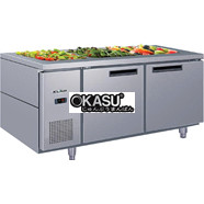 Bàn salad 2 cánh inox Klaus C-PFS-2SD