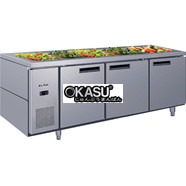 Bàn salad 3 cánh inox Klaus C-PFS-3SD