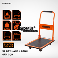 Xe đẩy hàng 4 bánh Black and Decker H303 – Tải trọng 80/100kg 