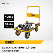 Xe đẩy hàng 4 bánh gấp gọn – Dewalt DXWT-504 – Tải trọng 400kg 