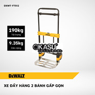 Xe đẩy hàng 2 bánh gấp gọn Dewalt DXWT-FT512 – tải trọng 190Kg 