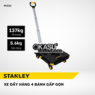 Xe đẩy hàng 4 bánh gấp gọn Stanley PC532 – tải trọng 137Kg 