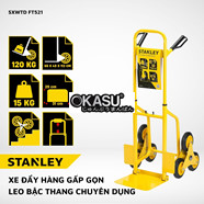 Xe đẩy hàng leo cầu thang Stanley FT521 – Tải trọng 120kg 