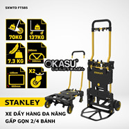Xe đẩy hàng chuyển đổi 2 – 4 bánh Stanley FT585 