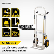 Xe đẩy hàng chuyển đổi 2 – 4 bánh Stanley MT515 