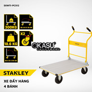 Xe đẩy hàng 4 bánh Stanley PC512 – Tải trọng 350kg 