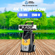 Máy xịt rửa chuyên dụng Annovi Reverberi 4K TWIN FLOW – motor kép, áp lực cao 150bar, 2500W