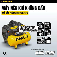 Máy nén khí không dầu 6L Stanley DST100/8/6