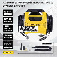 Máy bơm hơi đa năng dùng điện 12V/220V Stanley SXIF3501