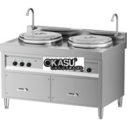 Bếp luộc mì đa năng công nghiệp CHINENG CN-8146-STL-D45×2