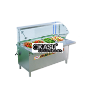 Tủ hâm nóng thức ăn kính cong OKASU KC-2100  