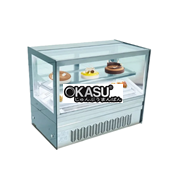 Tủ bánh kem 2 tầng 90cm kính vuông để bàn DG-TZ900  