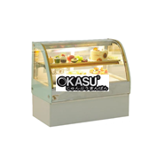 Tủ bánh kem để bàn 2 tầng 90cm kính cong S-430A 