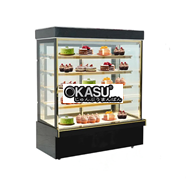Tủ bánh kem 5 tầng 1m5 kính vuông K750-B  