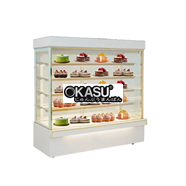 Tủ bánh kem 5 tầng 1m8 kính vuông K760-B 