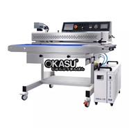 Máy hàn miệng túi liên tục Hualian FRJ-1120WH (có chức năng hút khí & bơm khí) tích hợp máy khắc laser UV/CO2