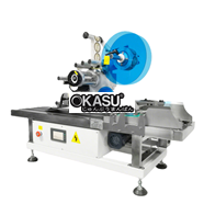 Máy dán nhãn tự động bề mặt phẳng cho bao bì hộp giấy, túi và bao bì dạng để bàn W-ST-520-f d