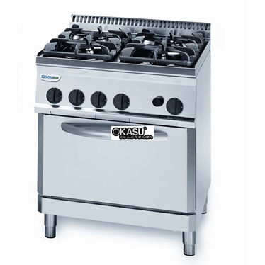 bep au 4 bep co lo nuong tecnoinox pf105gg7, pf70gg7 hinh 1