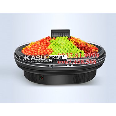 tu trung bay hoa qua sieu thi okasu oks-sg17dt hinh 1