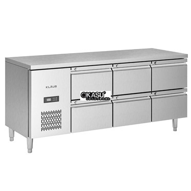ban mat inox 6 ngan keo klaus kdc-1.1-3n hinh 1