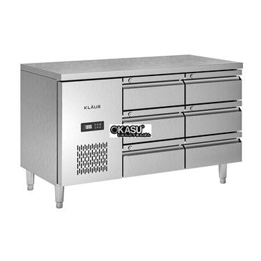 ban dong inox 6 ngan keo klaus kdf-1.1-2w hinh 1