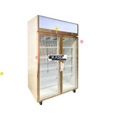 tu mat trung bay 2 canh kinh co quat lanh snow village lc-1200af hinh 1