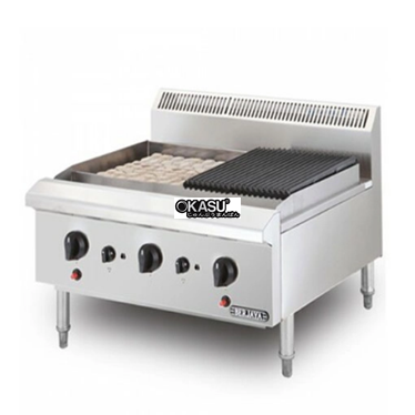 bep nuong than da nhan tao dung gas crb 3b-17      hinh 1