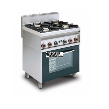 bep au 4 dau dot kem lo nuong gas (cua kinh) lotus cf4-8g hinh 1