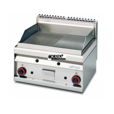 bep ran gas 1/2 ranh + 1/2 mat nuong ma crom superchrome lotus ftlr-6gs hinh 1