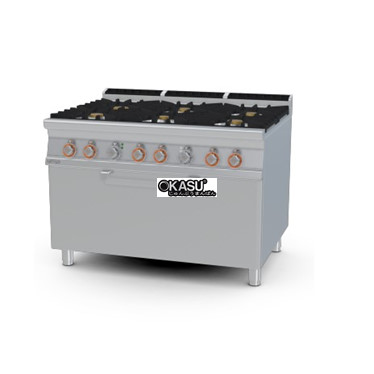 bep gas 6 dau dot kem lo nuong dien lotus cf6-912ge hinh 1