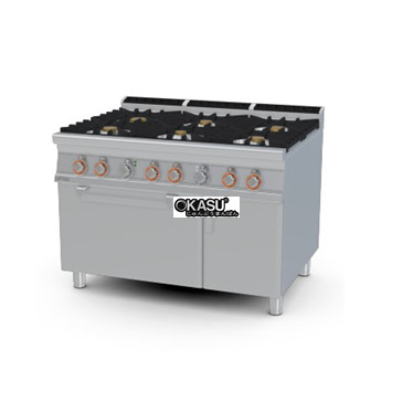 bep gas 6 dau dot kem lo nuong dien lotus cf6-912gev hinh 1