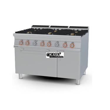 bep gas 6 dau dot kem lo nuong dien lotus cfv6-912gev hinh 1