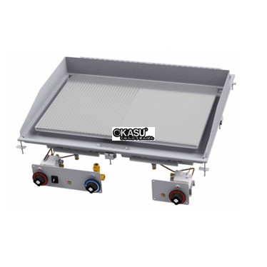 bep chien gas 1/2 ranh + 1/2 mat nuong ma crom min superchrome lotus ftlrd-89gs hinh 1