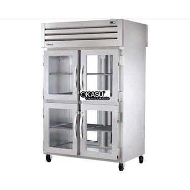 tu lanh cua xoay nua truoc/sau bang kinh pass-thru true sta2rpt-4hg-2g-hc hinh 1
