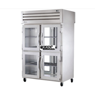 tu lanh cua xoay nua truoc bang kinh/nua sau bang kinh pass-thru true sta2rpt-4hg-4hg-hc hinh 1