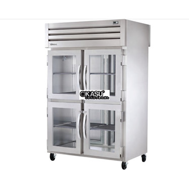 tu lanh cua xoay nua truoc/cua xoay sau bang kinh pass-thru true stg2rpt-4hg-2s-hc hinh 1