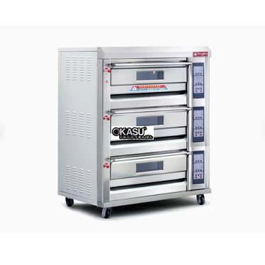 lo nuong 3 tang 6 khay dung gas hongling hly-306db hinh 1