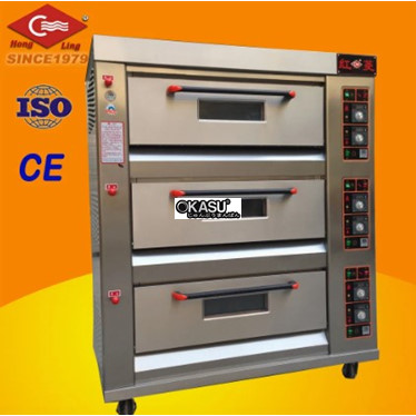 lo nuong 3 tang 9 khay dung gas hongling hly-309e hinh 1